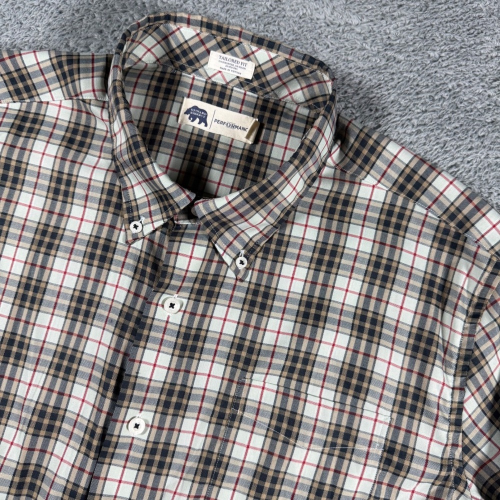 Onward Reserve Performance Button Down Shirt Men XL Tailore Fit Multicolor Plaid